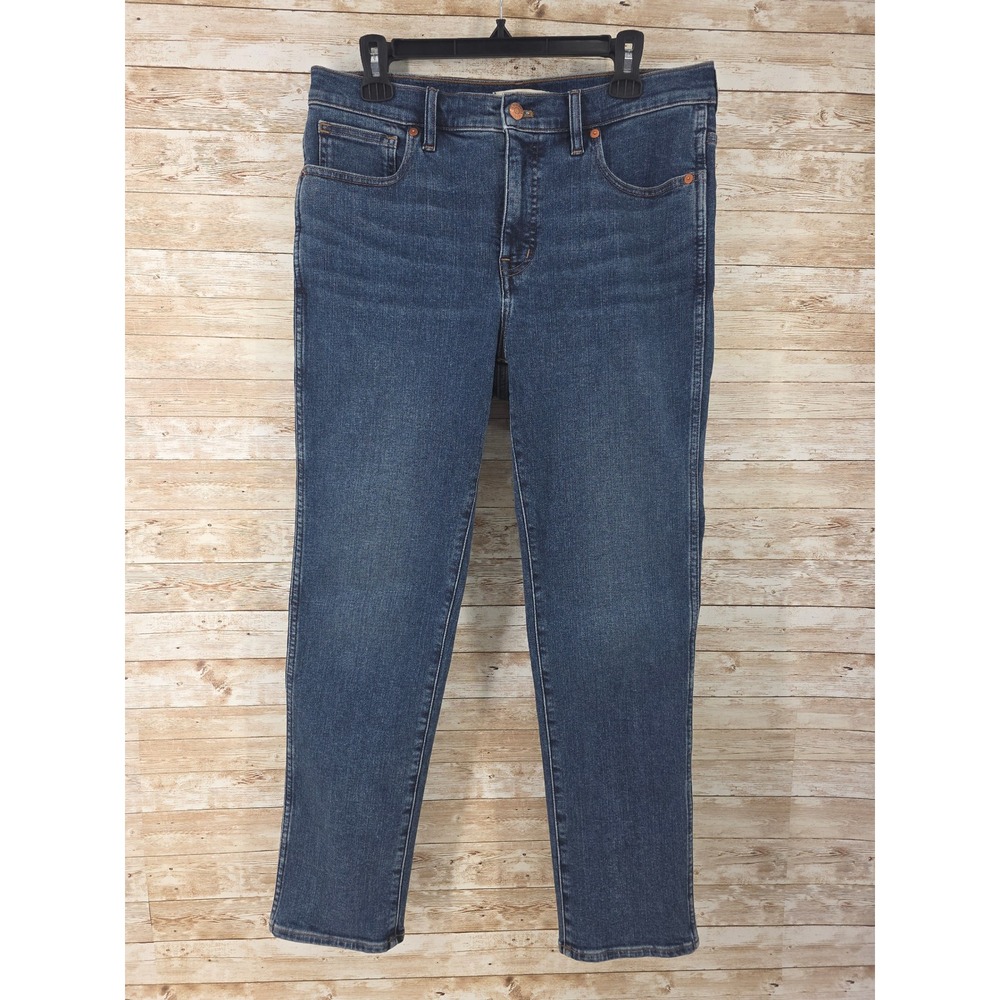 Madewell Jeans Size 30 High Rise Stovepipe Dark Wash Blue Denim